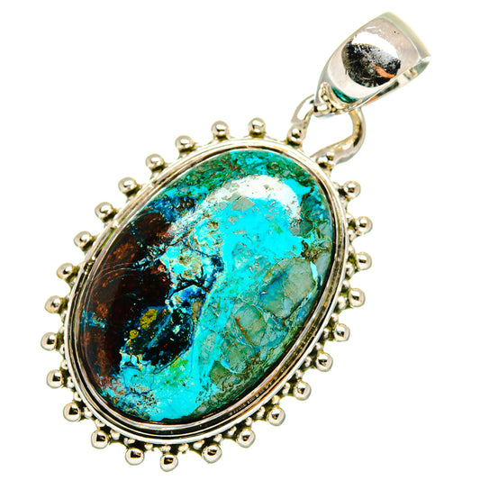 Chrysocolla Pendants handcrafted by Ana Silver Co - PD11816