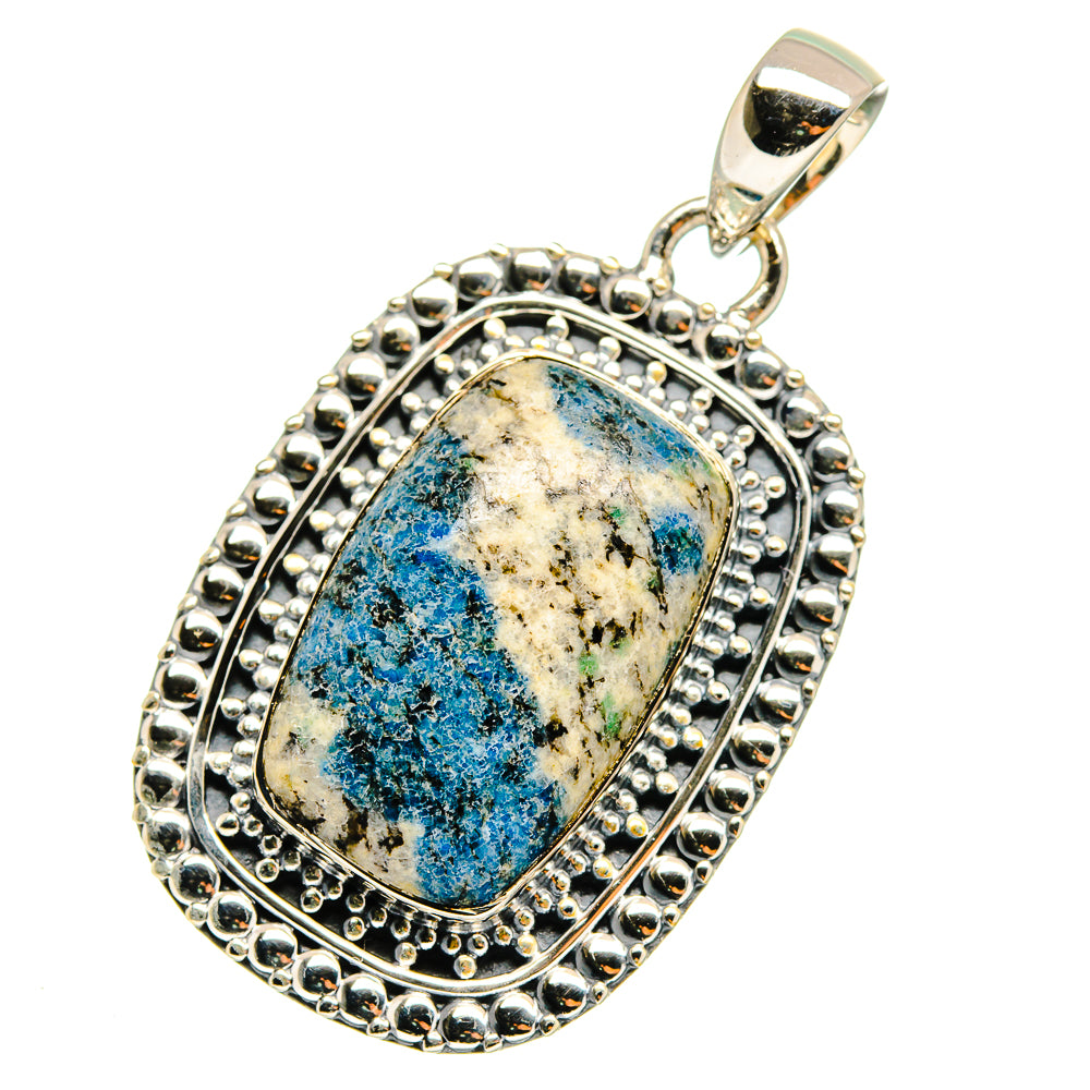 K2 Blue Azurite Pendants handcrafted by Ana Silver Co - PD11824