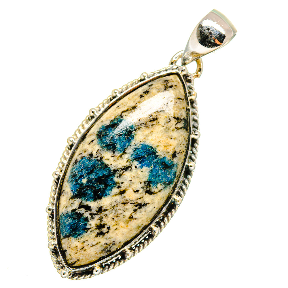 K2 Blue Azurite Pendants handcrafted by Ana Silver Co - PD11828