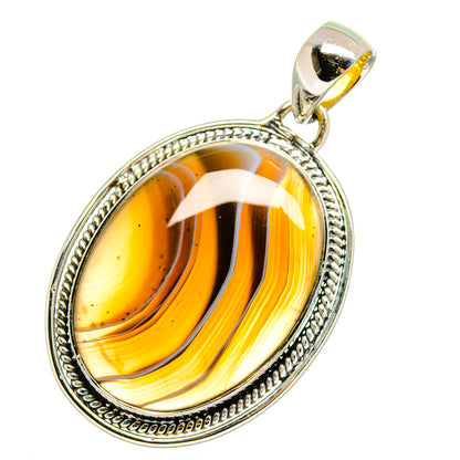Botswana Agate Pendants handcrafted by Ana Silver Co - PD11841