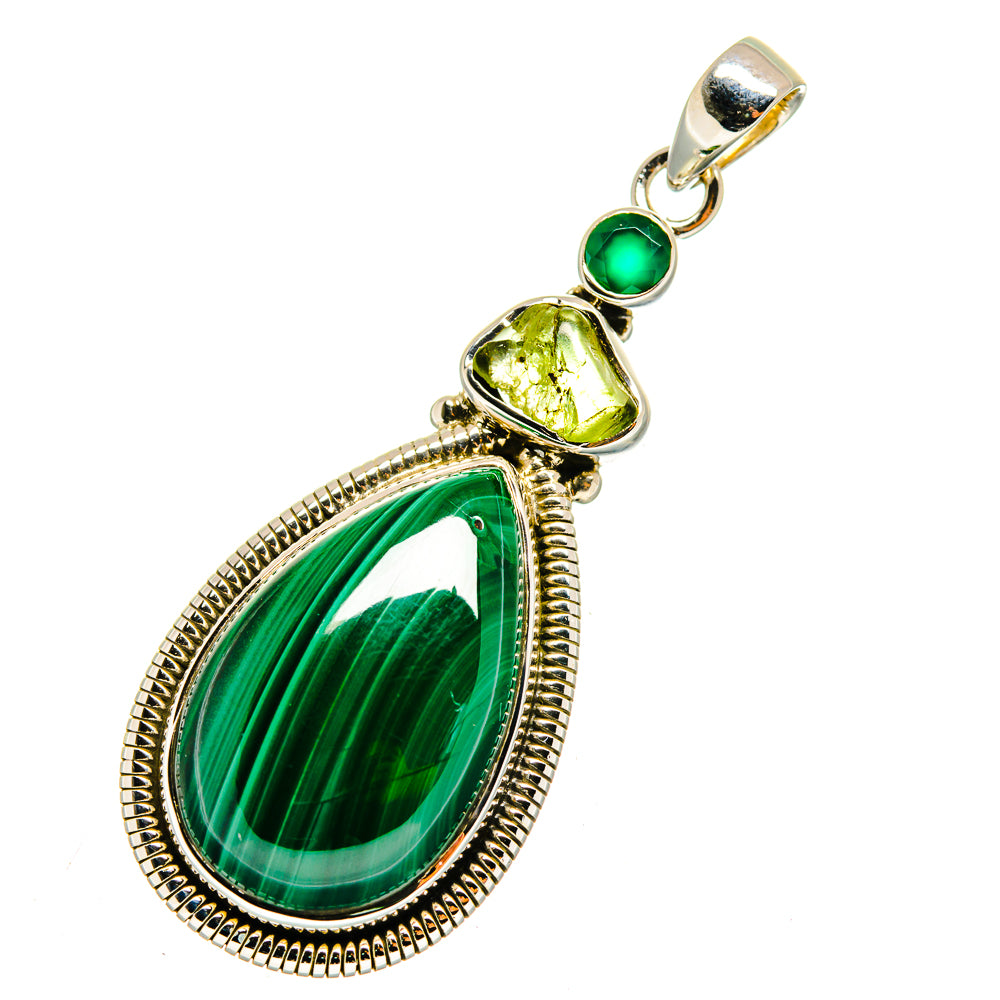 Malachite Pendants handcrafted by Ana Silver Co - PD11858