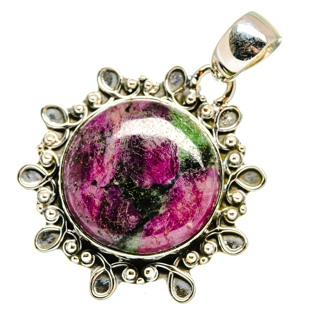 Ruby Zoisite Pendants handcrafted by Ana Silver Co - PD11861