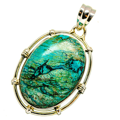 Chrysocolla Pendants handcrafted by Ana Silver Co - PD11864