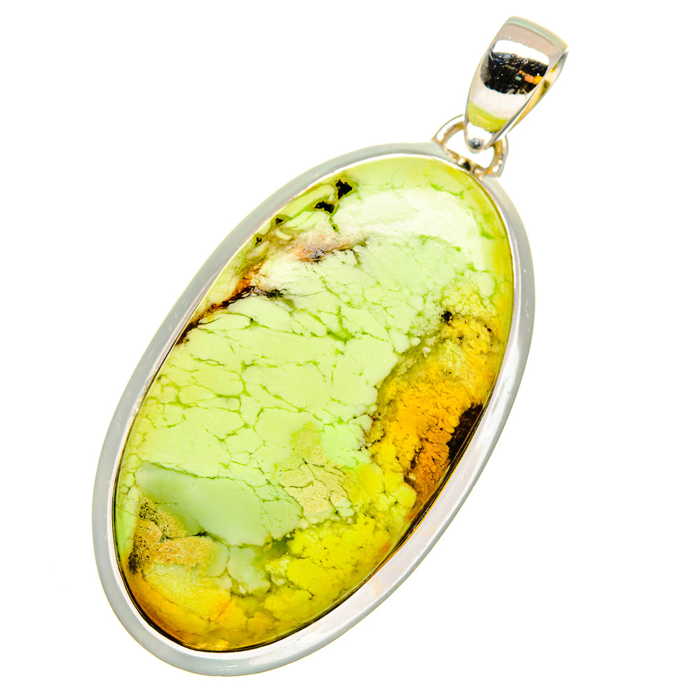 Lemon Chrysoprase Pendants handcrafted by Ana Silver Co - PD11872