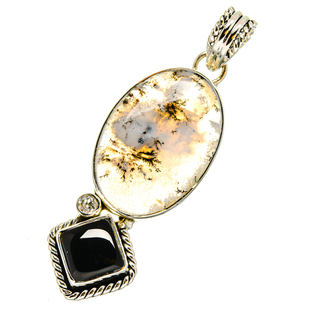 Dendritic Opal Pendants handcrafted by Ana Silver Co - PD11873