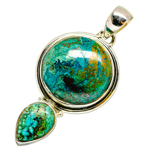Chrysocolla Pendants handcrafted by Ana Silver Co - PD11876