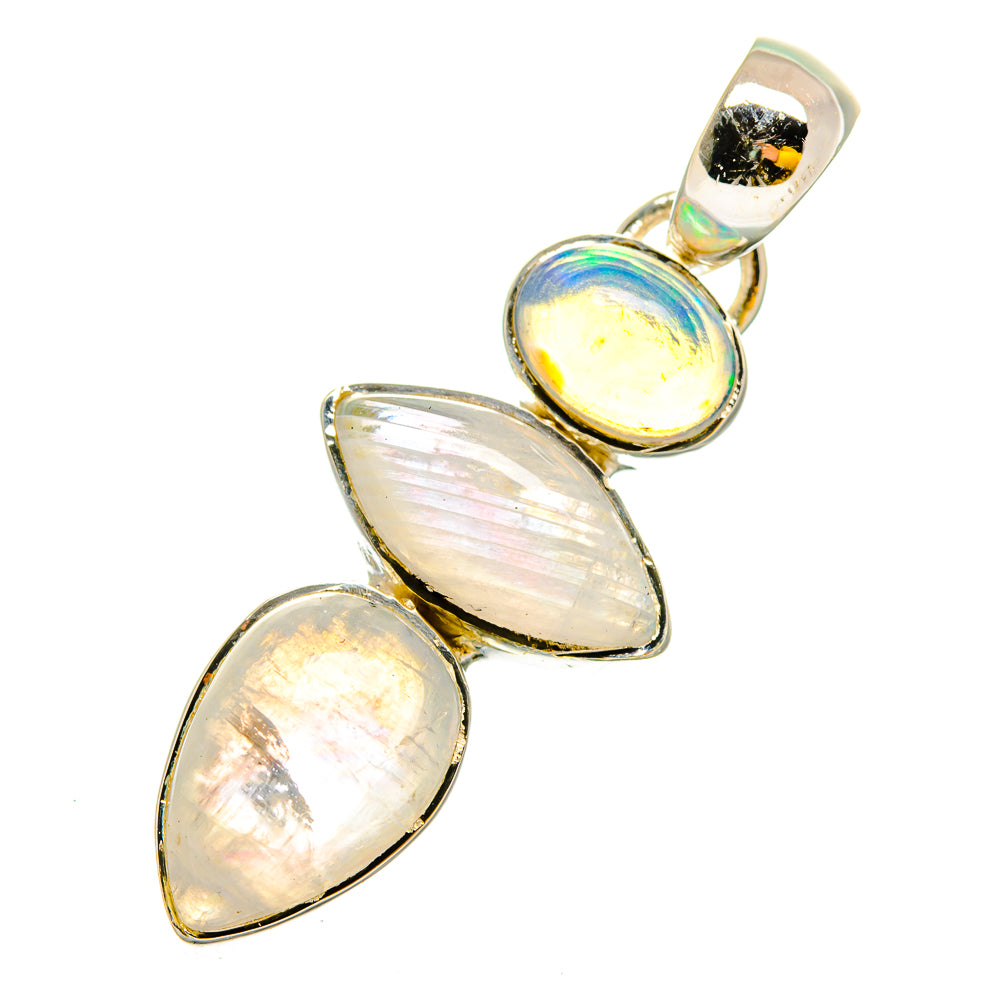 Rainbow Moonstone Pendants handcrafted by Ana Silver Co - PD11888