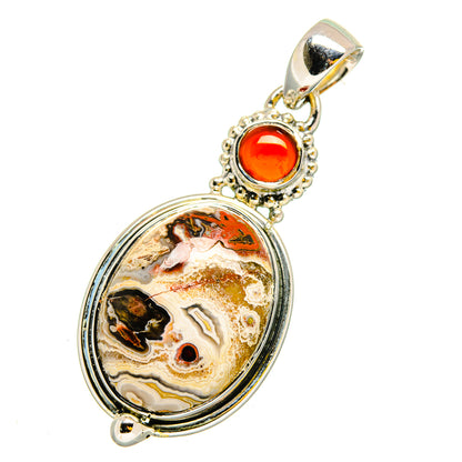 Laguna Lace Agate Pendants handcrafted by Ana Silver Co - PD11890