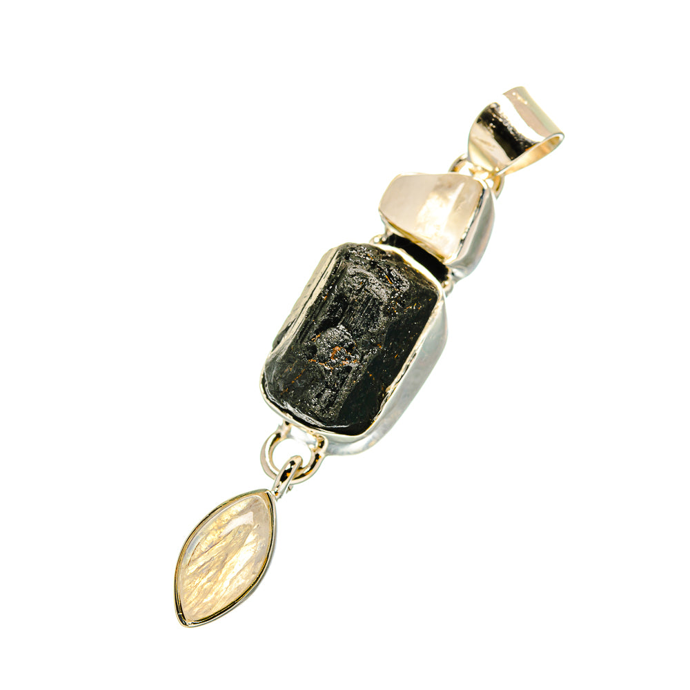 Black Tourmaline Pendants handcrafted by Ana Silver Co - PD11899