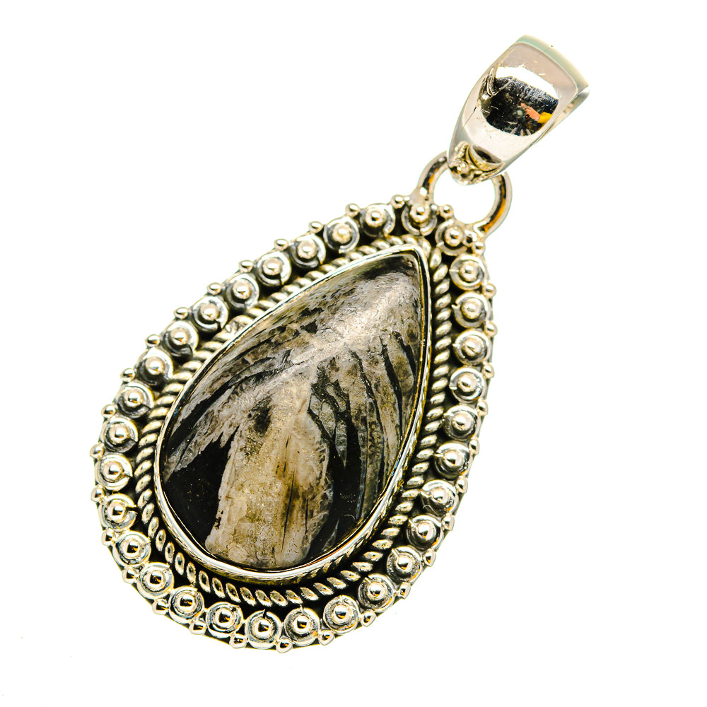 Chrysanthemum Stone Pendants handcrafted by Ana Silver Co - PD11904