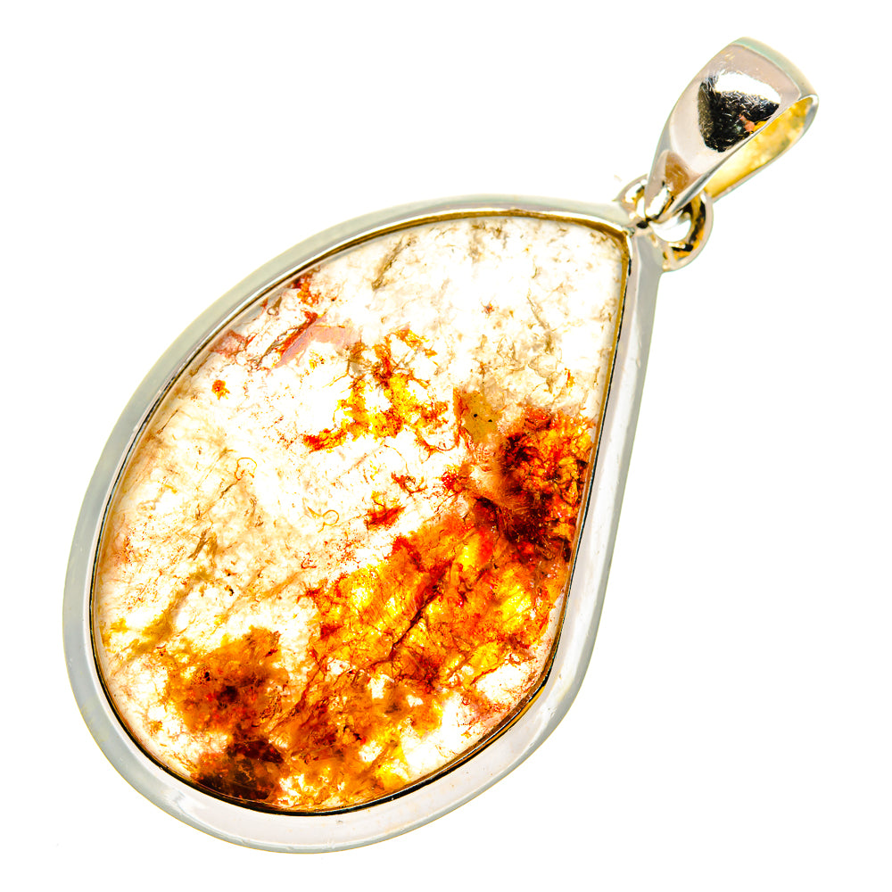 Strawberry Quartz Pendants handcrafted by Ana Silver Co - PD11908