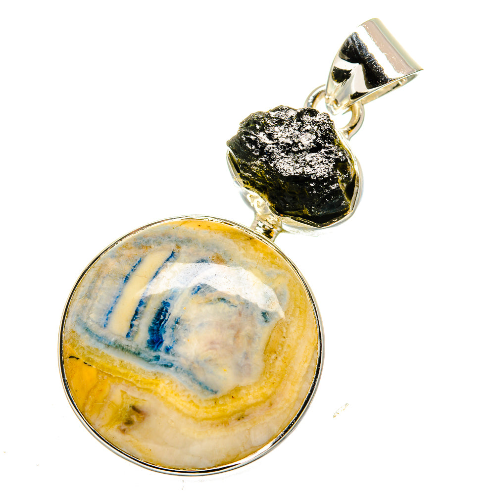 Blue Scheelite Pendants handcrafted by Ana Silver Co - PD11910