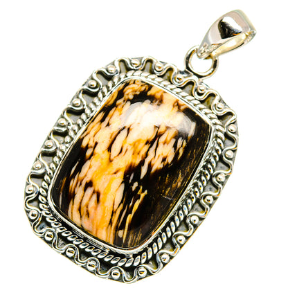 Peanut Wood Jasper Pendants handcrafted by Ana Silver Co - PD11917 - Photo 2
