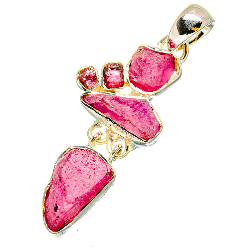 Pink Tourmaline Pendants handcrafted by Ana Silver Co - PD11929