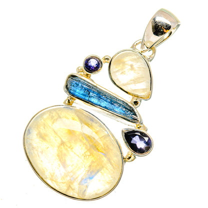 Rainbow Moonstone Pendants handcrafted by Ana Silver Co - PD11933