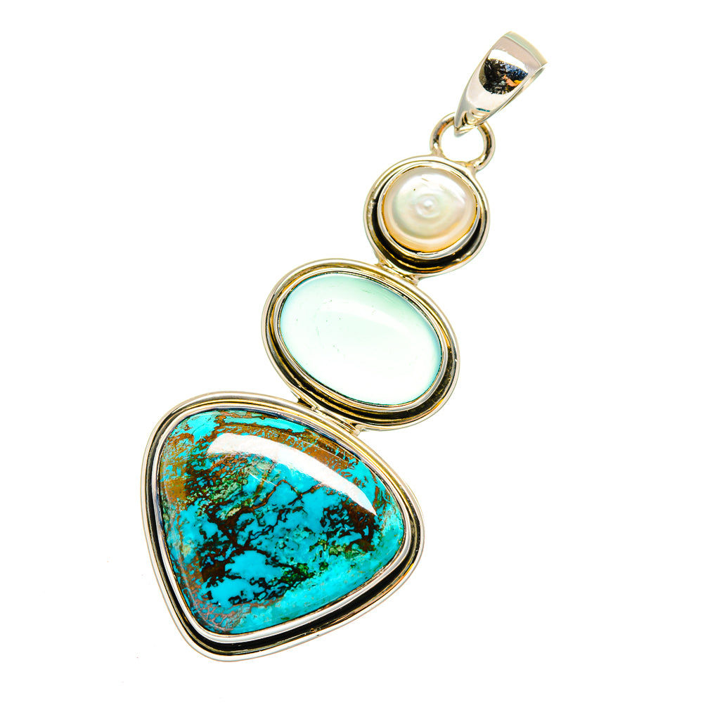 Chrysocolla Pendants handcrafted by Ana Silver Co - PD11946