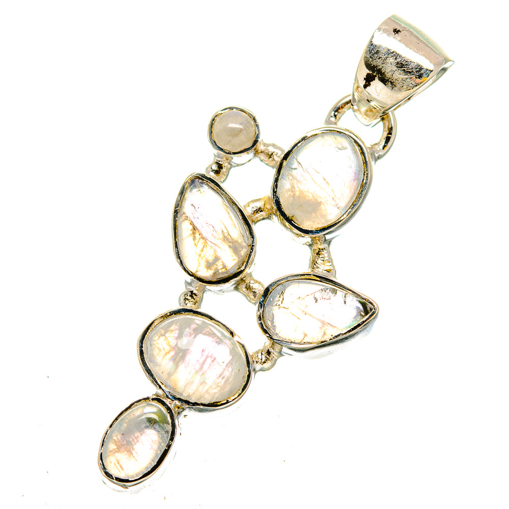 Rainbow Moonstone Pendants handcrafted by Ana Silver Co - PD11951