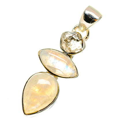 Rainbow Moonstone Pendants handcrafted by Ana Silver Co - PD11961
