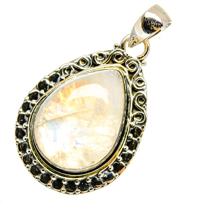 Rainbow Moonstone Pendants handcrafted by Ana Silver Co - PD11978