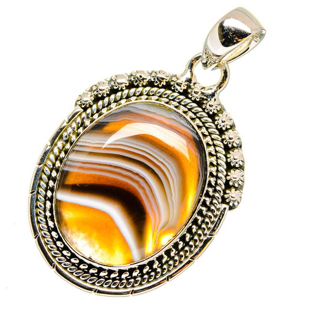 Botswana Agate Pendants handcrafted by Ana Silver Co - PD11987