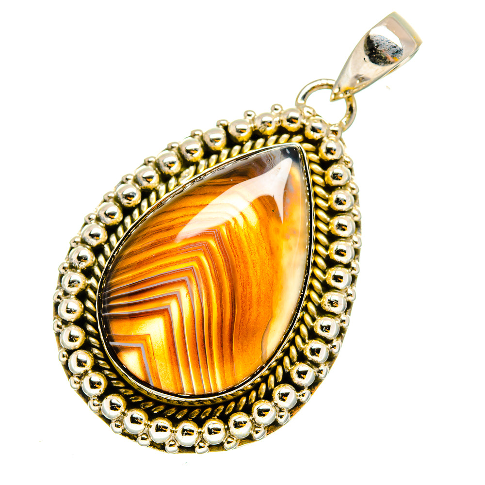 Botswana Agate Pendants handcrafted by Ana Silver Co - PD12000