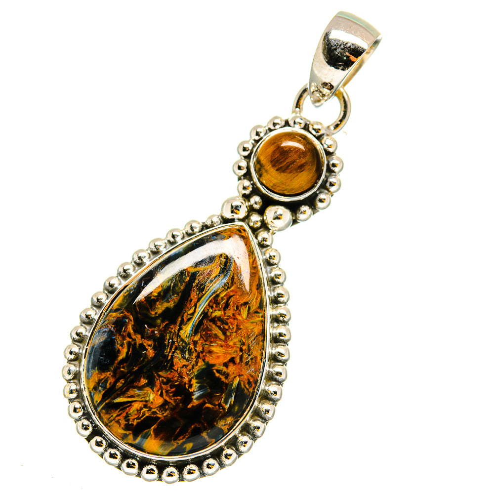 Golden Pietersite Pendants handcrafted by Ana Silver Co - PD12010