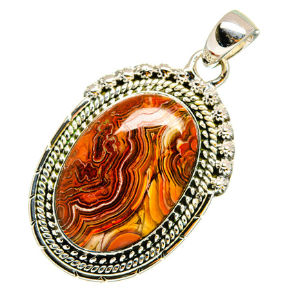 Crazy Lace Agate Pendants handcrafted by Ana Silver Co - PD12014