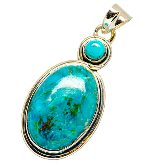 Chrysocolla Pendants handcrafted by Ana Silver Co - PD12018