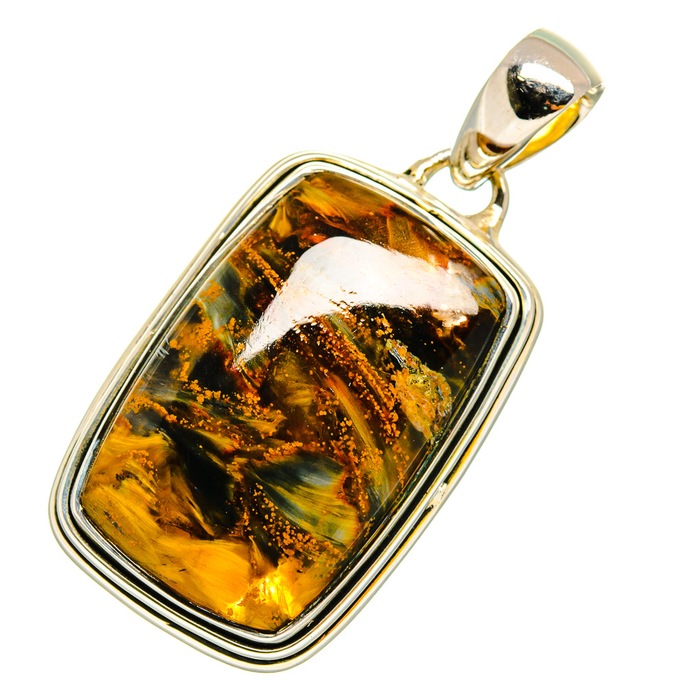 Golden Pietersite Pendants handcrafted by Ana Silver Co - PD12041