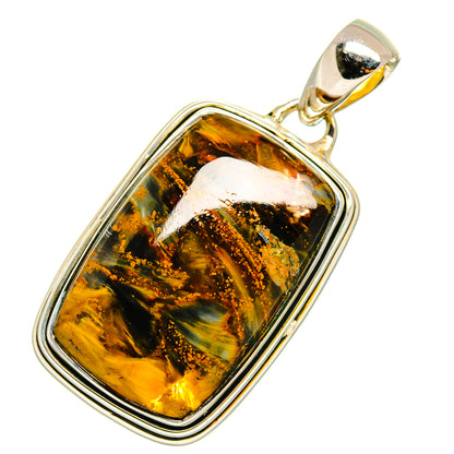 Golden Pietersite Pendants handcrafted by Ana Silver Co - PD12041