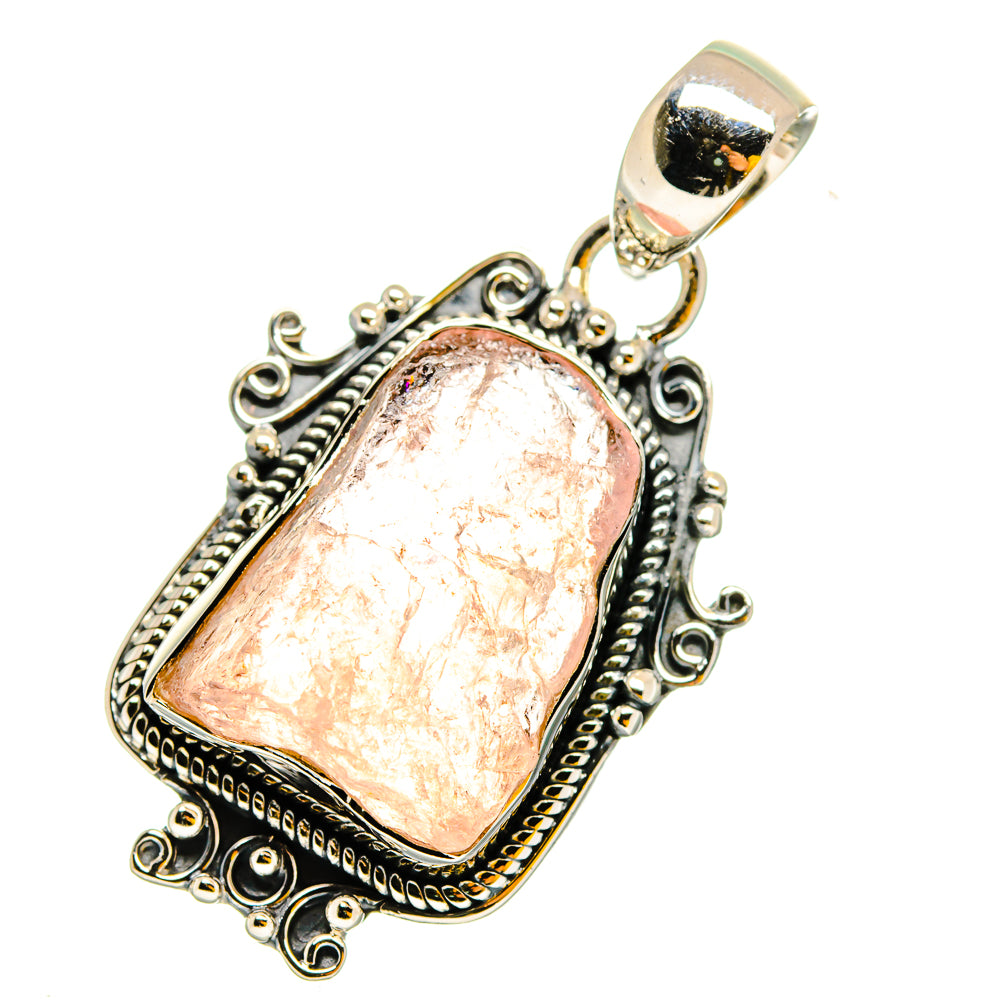 Rose Quartz Pendants handcrafted by Ana Silver Co - PD12053