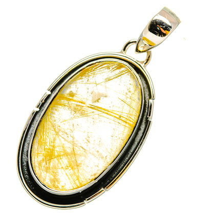 Rutilated Quartz Pendants handcrafted by Ana Silver Co - PD12059