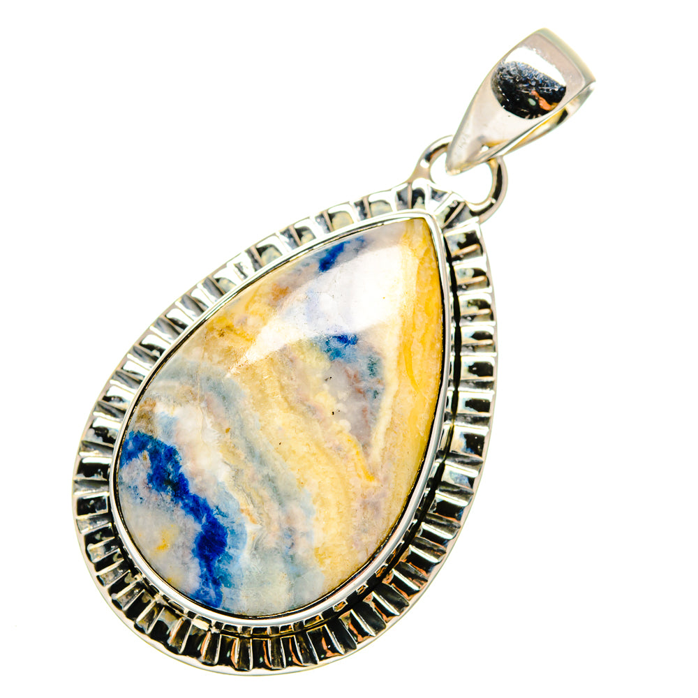Blue Scheelite Pendants handcrafted by Ana Silver Co - PD12076