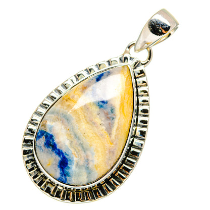 Blue Scheelite Pendants handcrafted by Ana Silver Co - PD12076