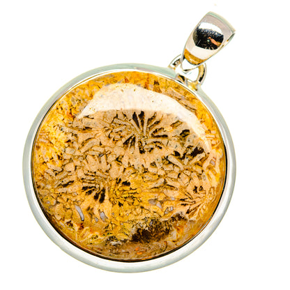 Fossil Coral Pendants handcrafted by Ana Silver Co - PD12077