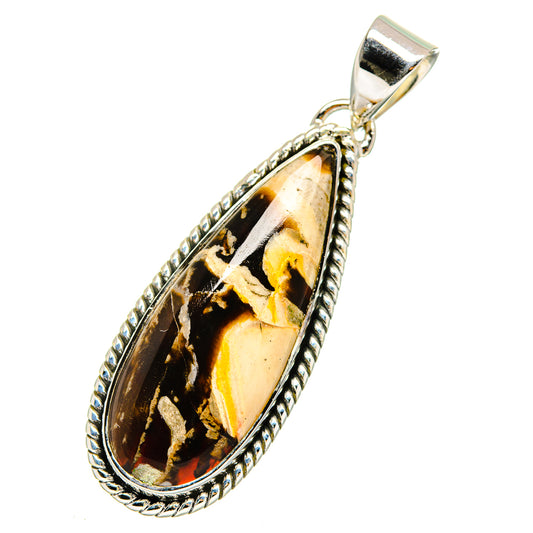 Peanut Wood Jasper Pendants handcrafted by Ana Silver Co - PD12078