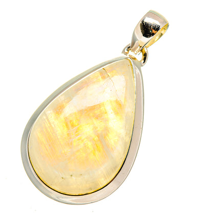 Rainbow Moonstone Pendants handcrafted by Ana Silver Co - PD12082