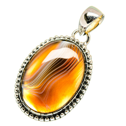 Botswana Agate Pendants handcrafted by Ana Silver Co - PD12087