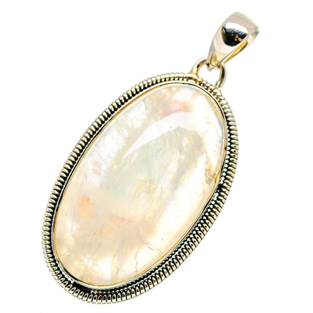 Rainbow Moonstone Pendants handcrafted by Ana Silver Co - PD12090