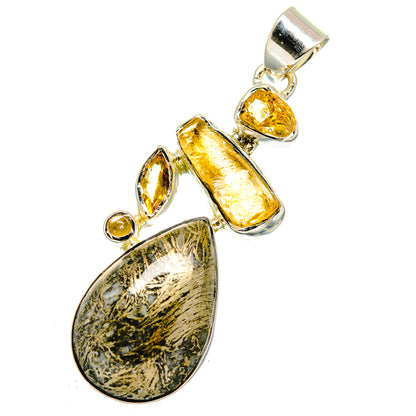 Pyrite Agate Pendants handcrafted by Ana Silver Co - PD12114