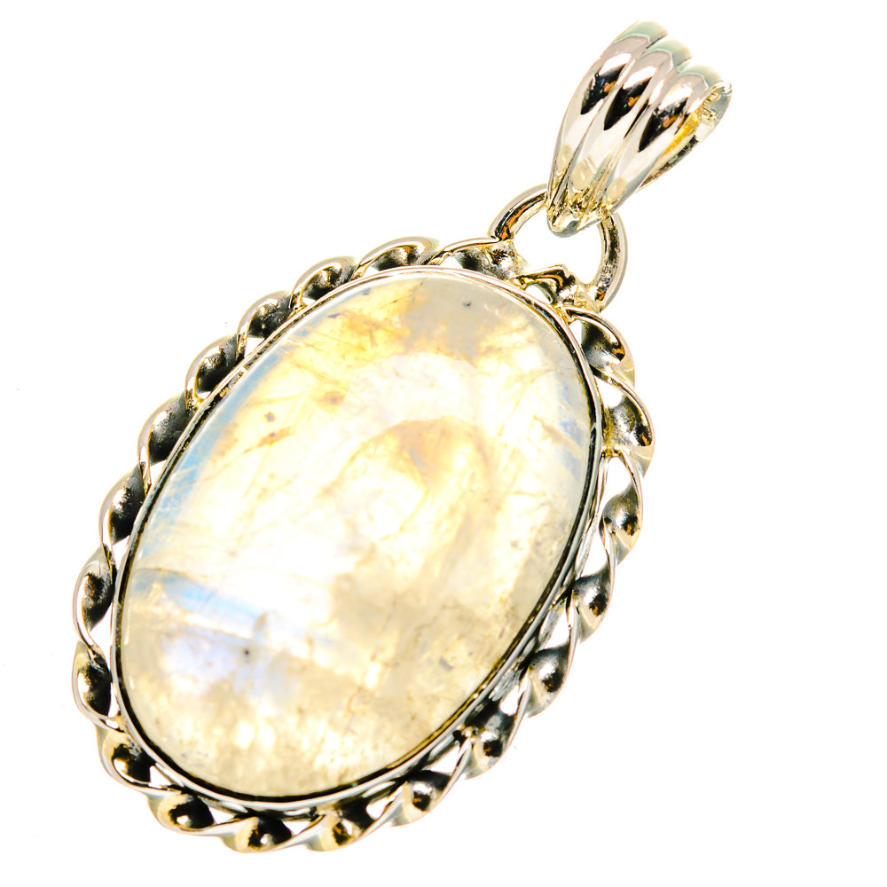 Rainbow Moonstone Pendants handcrafted by Ana Silver Co - PD12133