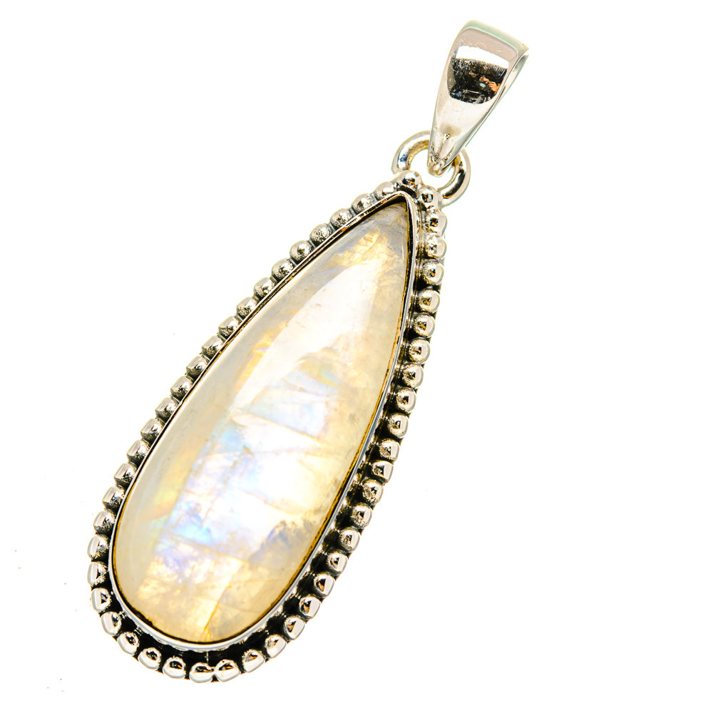 Rainbow Moonstone Pendants handcrafted by Ana Silver Co - PD12135