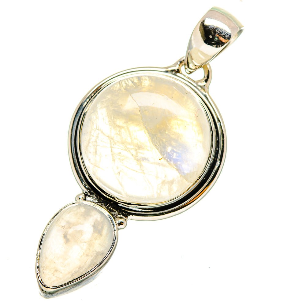 Rainbow Moonstone Pendants handcrafted by Ana Silver Co - PD12156