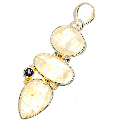 Rainbow Moonstone Pendants handcrafted by Ana Silver Co - PD12157