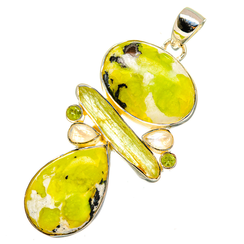 African Green Opal Pendants handcrafted by Ana Silver Co - PD12162