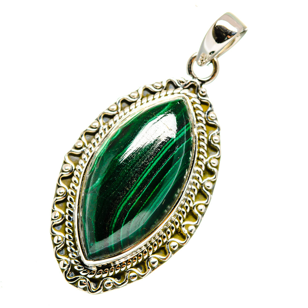 Malachite Pendants handcrafted by Ana Silver Co - PD12166