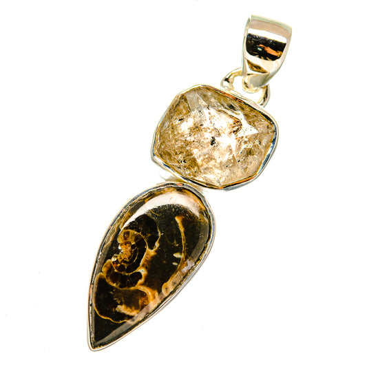 Turritella Agate Pendants handcrafted by Ana Silver Co - PD12190