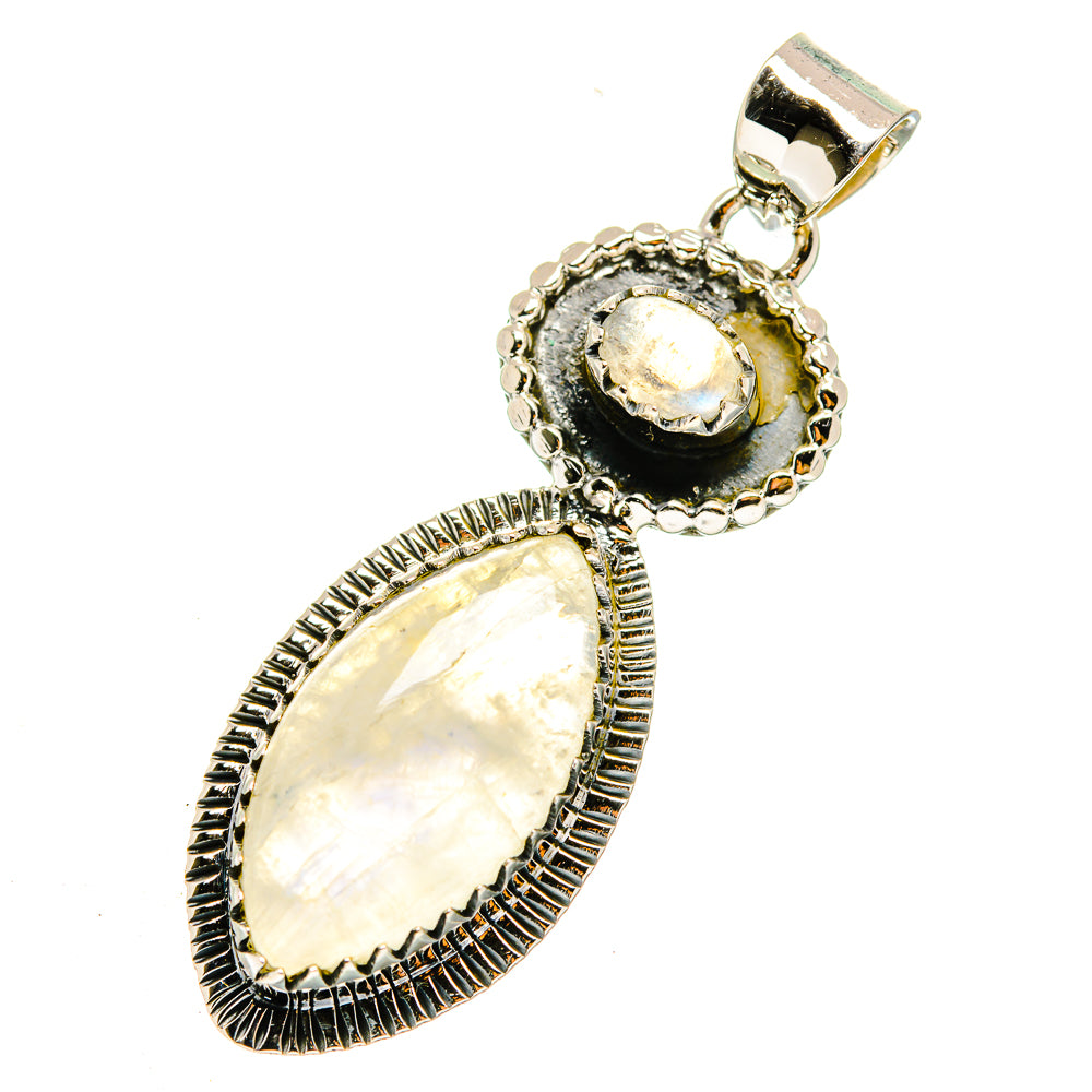 Rainbow Moonstone Pendants handcrafted by Ana Silver Co - PD12201
