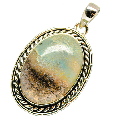 Peruvian Opal Pendants handcrafted by Ana Silver Co - PD12229