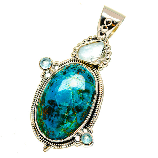 Chrysocolla Pendants handcrafted by Ana Silver Co - PD12247
